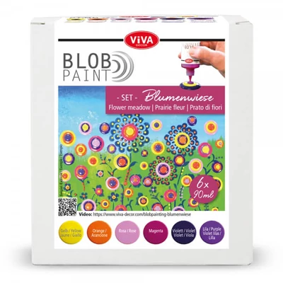 Set točkastih boja, Blob paint, 6x90 ml - Cvjetna livada