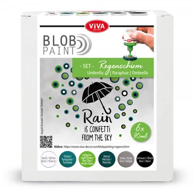 Set točkastih boja, Blob paint, 6x90 ml - Kišobran
