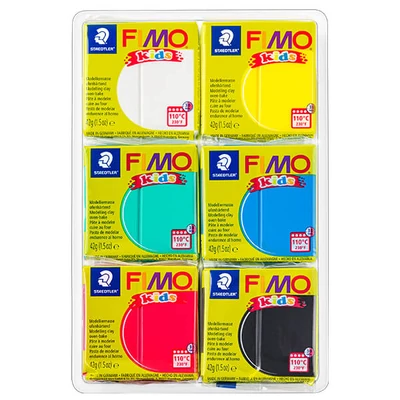 FIMO Kids set pečena glina, Color Pack - 6x42 g - osnovne boje