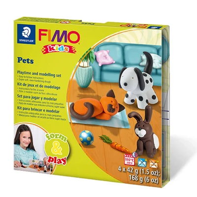 FIMO Kids set pečena glina, Form &amp; Play - 4x42 g - životinje