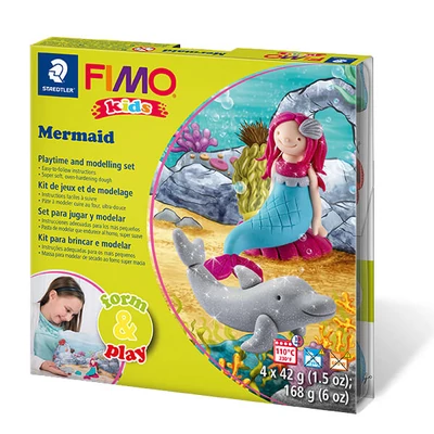 FIMO Kids set pečena glina, Form &amp; Play - 4x42 g - sirena