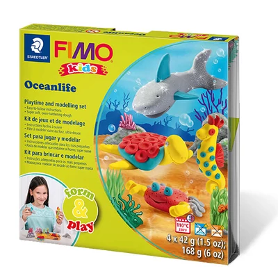 FIMO Kids set pečena glina, Form &amp; Play - 4x42 g - morske životinje