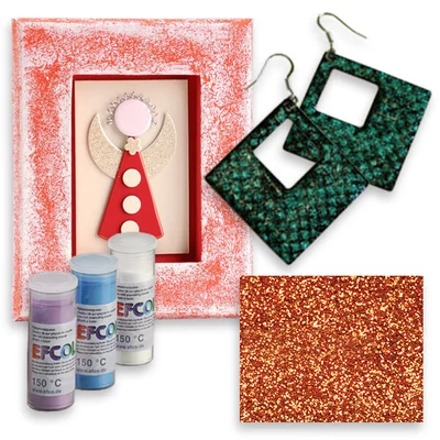 Efcolor hobby emajl prah, 10 ml - glitter copper