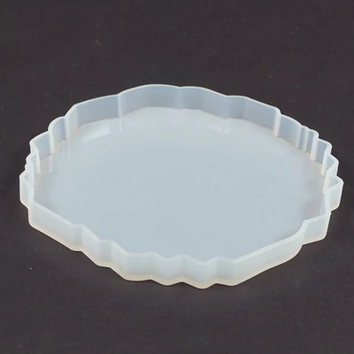 Silikonski kalup za sintetičku smolu - ravan, okrugla podloška, valovita