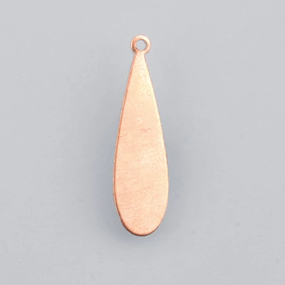 Vatrogasna bakrena baza od crvenog emajla - kap, 31x9 mm