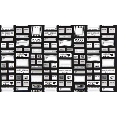 Akcija! Patchwork tkanina - Robert Kaufman - fman - Made For You AAK-15817-2 Black Panel, 60cm