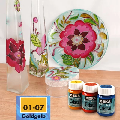 Deka Color Cristal boja za staklo 25 ml - 07 zlatno žuta