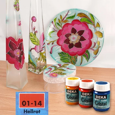 Deka Color Cristal boja za staklo 25 ml - 14 svijetlo crvena