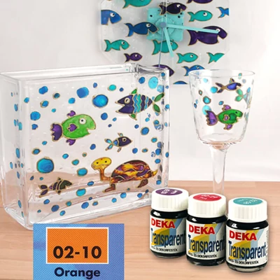Deka Transparent solventna boja za staklo 25 ml - 10 narančasta