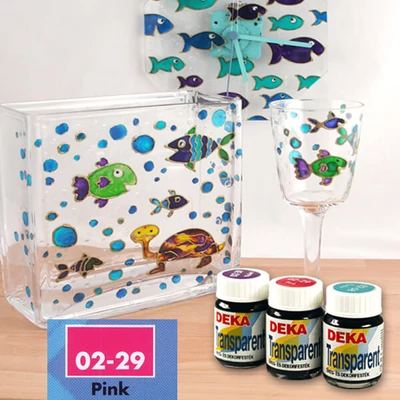 Deka Transparent solventna boja za staklo 25 ml - 29 roza