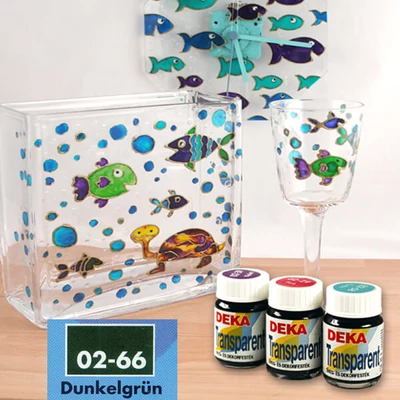 Deka Transparent solventna boja za staklo 25 ml - 66 tamno zelena