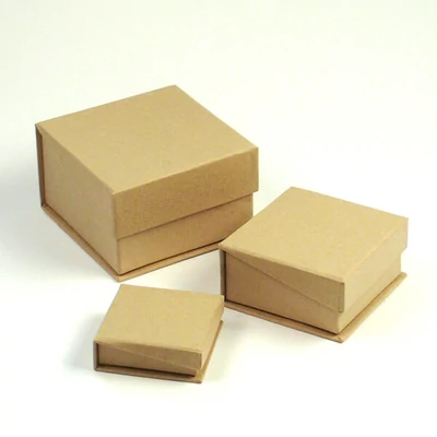 Paper mache box set - ukrašen draguljima, 3 kom