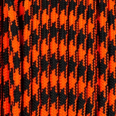 Paracord 350, u metrima, 3 mm, sintetika - camo crno-narančasta