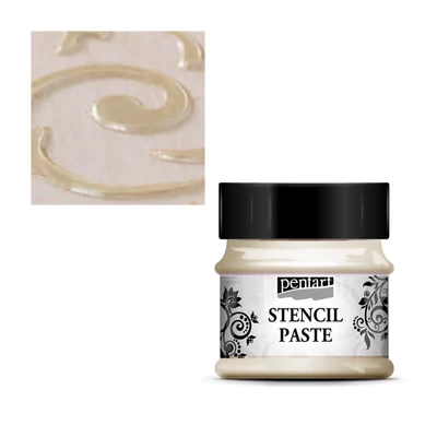 Pentart pasta za šablone, 50 ml - sedef, vanilija