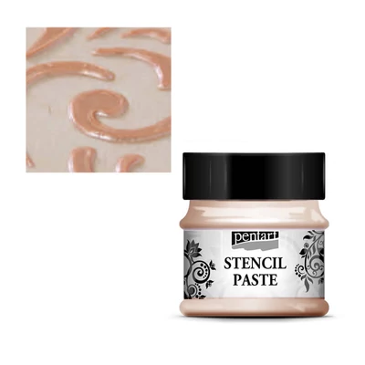 Pentart pasta za šablone, 50 ml - biser, breskva
