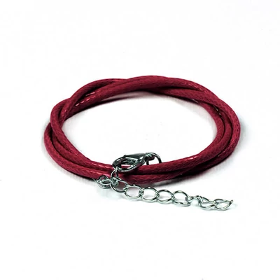 Imitacija kože sa sklopom ogrlice, 2 mm - bordo