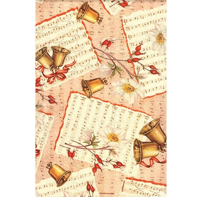 Tassotti decoupage papir - note sa zvončićima