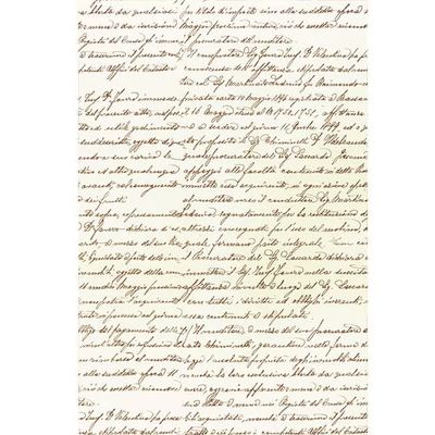 Tassotti decoupage papir - rukopis, bež