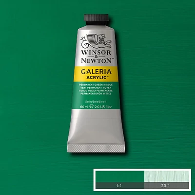 Winsor&amp;Newton Galeria akrilna boja, 60 ml - 484, permanent green middle
