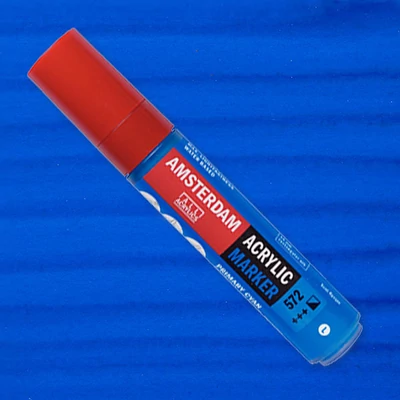 Talens Amsterdam akrilni flomaster, L - 572, primary cyan