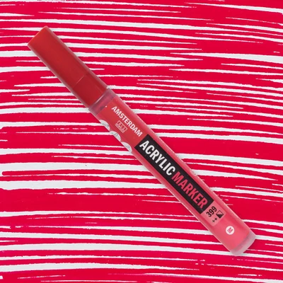 Talens Amsterdam akrilni flomaster, M - 399, naphtol red deep