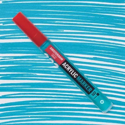 Talens Amsterdam akrilni flomaster, M - 522, turquoise blue