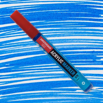 Talens Amsterdam akrilni flomaster, M - 570, phthalo blue