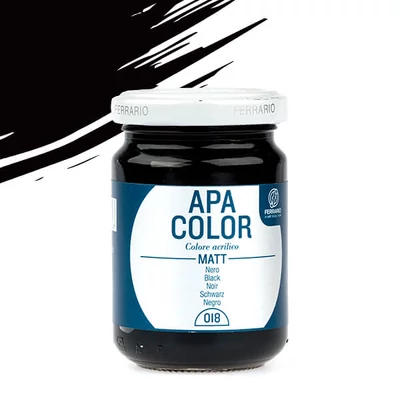 APA Color akrilna boja, 150 ml - 18, black