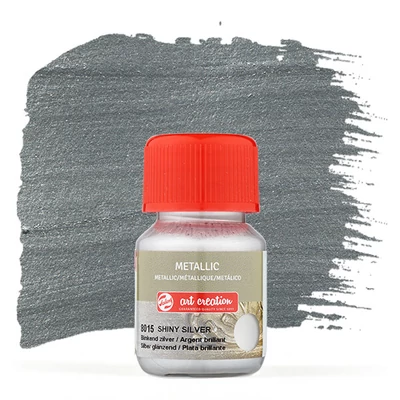 Art Creation Metalik akrilna boja, 30 ml - 8015 Sjajno srebrna
