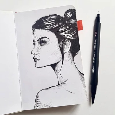 Bruynzeel Fineliner Brush pen dvostrani set flomastera - 12 kom