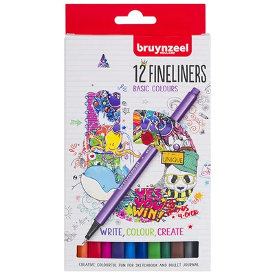 Bruynzeel Fineliner set igličastog filca - 12 kom