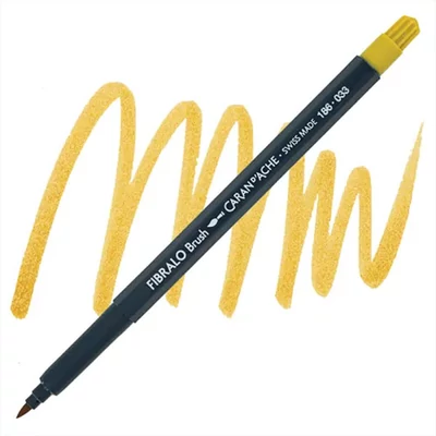 Caran d'Ache Fibralo Brush Pen -033, golden ochre