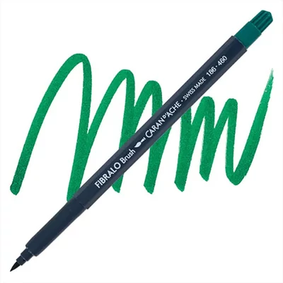 Caran d'Ache Fibralo Brush Pen -460, peacock green