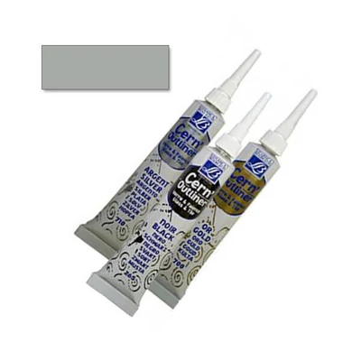 Konturna boja za staklo i pločice, goruća, 20 ml - srebrna