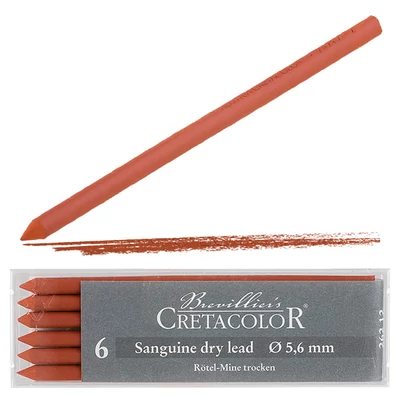 Cretacolor umetak za nalivpero, 5,6 mm - sanguine, suho, 6 kom