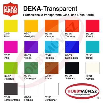 Deka Transparent solventna boja za staklo 25 ml - u raznim bojama