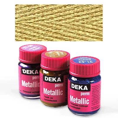 Deka Perm Metalik metalik boja za tkanine 25 ml - 05 žuta