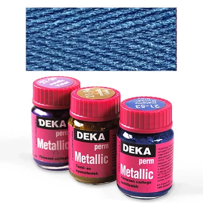 Deka Perm Metalik metalik boja za tkanine 25 ml - 49 plava