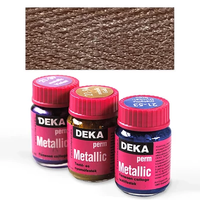 Deka Perm Metallic metalik boja za tkanine 25 ml - 84 smeđa