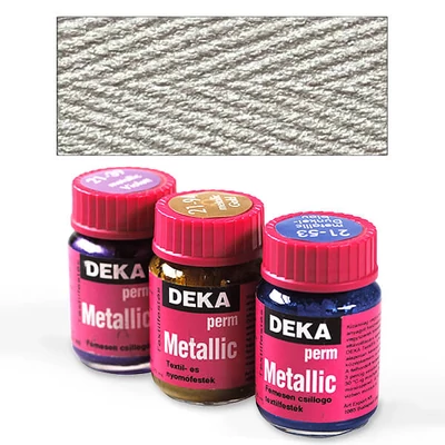 Deka Perm Metalik metalik boja za tkanine 25 ml - 92 bijela