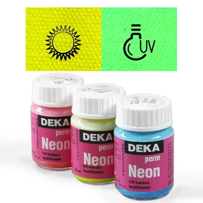 Deka Perm Neon boja za tkanine 25 ml - 05 žuta