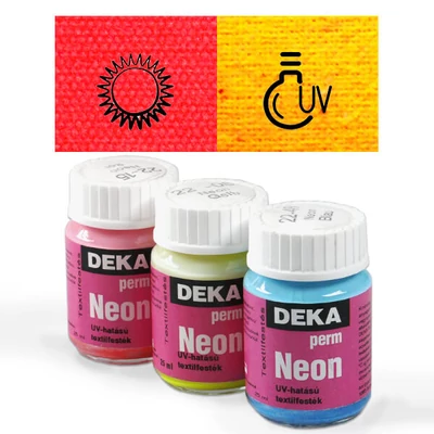 Deka Perm Neon boja za tkanine 25 ml - 15 crvena