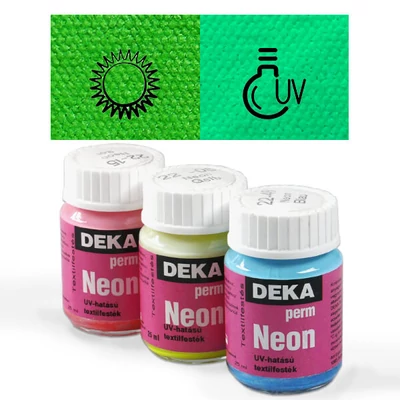 Deka Perm Neon boja za tkanine 25 ml - 64 zelena