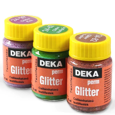 Deka Perm Glitter boja za tkanine 25 ml - u raznim bojama
