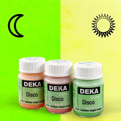 Deka Color Disco boja koja svijetli u tami - 05 žuta