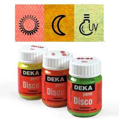 Deka Perm Disco boja za tekstil koja svijetli u tami - 15 crvena
