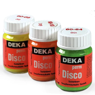 Deka Perm Disco boja za tekstil koja svijetli u mraku - u raznim bojama