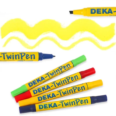 Deka TwinPen dvostrani tekstilni flomaster - 04 limun žuti