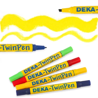 Deka TwinPen dvostrani tekstilni flomaster - 05 žuti