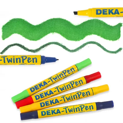 Deka TwinPen dvostrani tekstilni flomaster - 64 zeleni